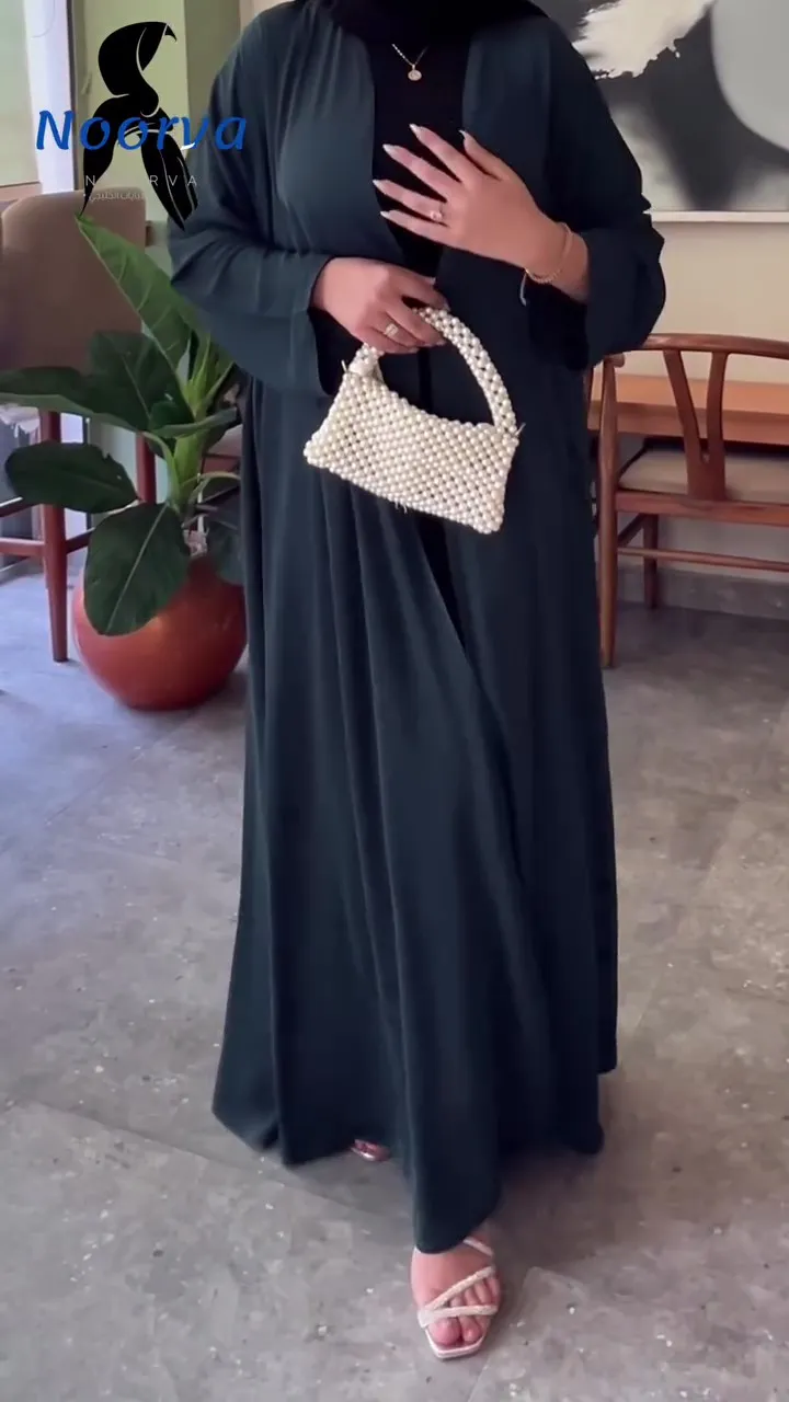 Solid Petrol (Dark Teal) Abaya - Soft Classic Practical Cut